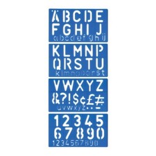 Plastica Segno Scrittura Stampo Kit Lettere & Numeri Alfabeto Maiuscole (50mm)