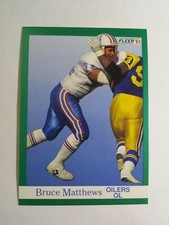 BRUCE MATTHEWS 1991 FLEER FOOTBALL CARD # 67 C5145