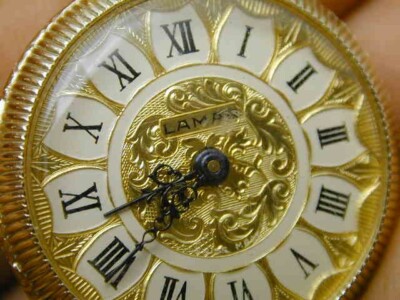 Montre Vintage Lamar - Mouvement Mécanique à Remontage Manuel, Boîtier Or, à Restaurer
