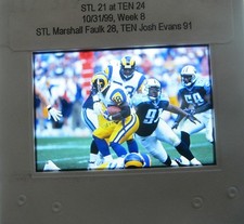 MARSHALL FAULK  ST LOUIS RAMS JOSH EVANS TITANS  ORIGINAL SLIDE 56