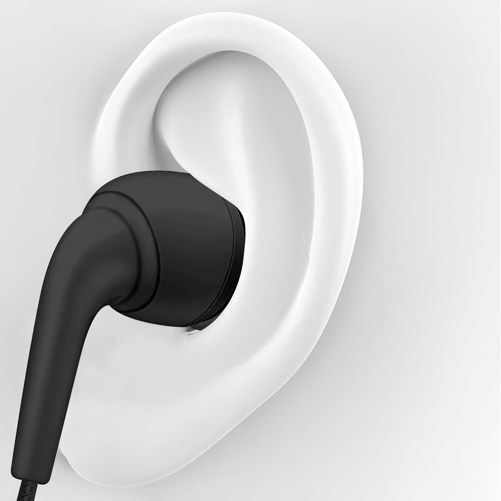 In Ear Headphones W/Mic 3.5mm Wired Earphones Ear Buds For Smartphone Laptop MP3-image