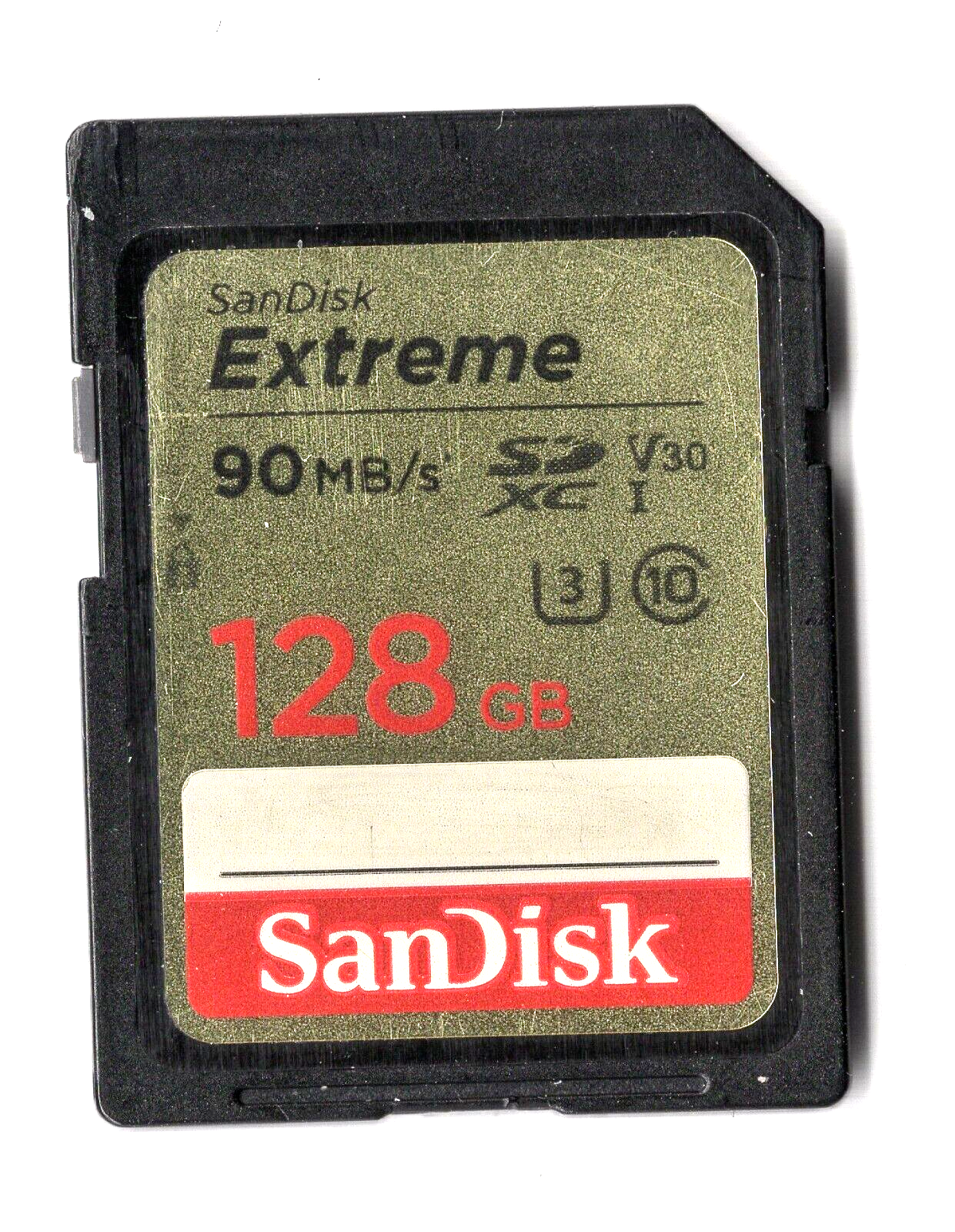 SanDisk Extreme 128GB SDXC I 90MB/s U3 V30 Class 10 Camera Memory Card