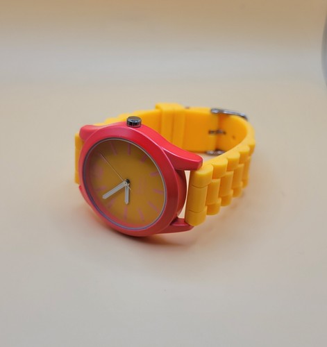 3 Geneva Watches - Orange, Black & White Silicone Bands *Working New Batteries* - Picture 4 of 14
