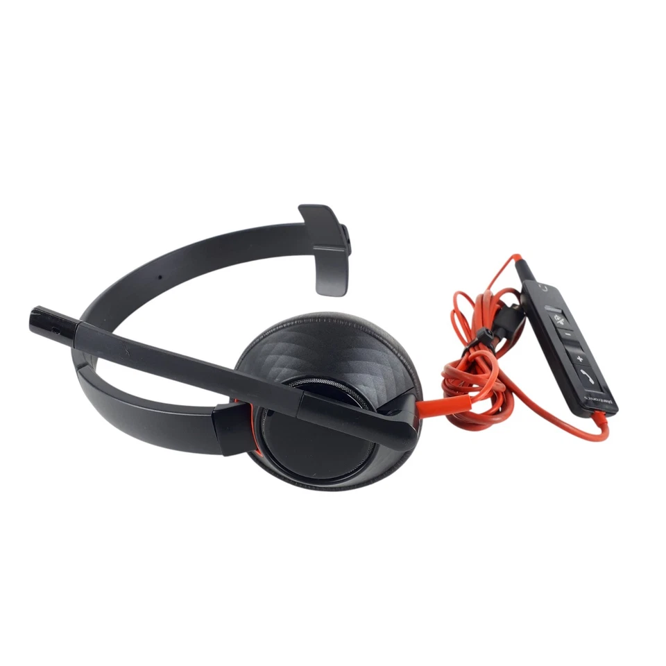 Plantronics Poly C5210T Mono Headset W/C5200 USB-C Adapter Lot of 5 E6127 - Image 2 of 4