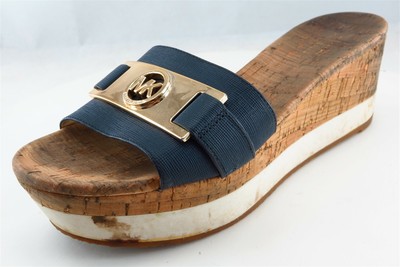 michael kors slides blue
