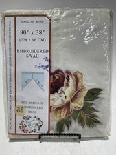 Victoria Classics Embroidered Swag "English Rose" 90” X 38”