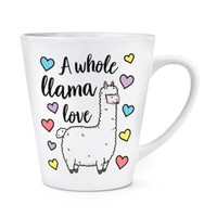 Eine Ganze Llama Liebe 12Oz Latte Becher Tasse Valentinstag Frau Freundin Freund