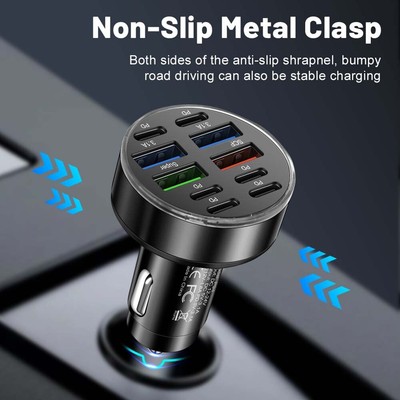 Müheloses Multi Device Charging 10 Port PD und QC kompatibel Auto Adapter