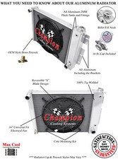 Kr Champion 2 Row Radiator16 Fan For 1967-1969 Chevrolet Camaro Small Block