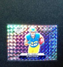 2024 PANINI MOSAIC BLAKE CORUM SILVER PRIZM NFL DEBUT ROOKIE RC #278 RAMS