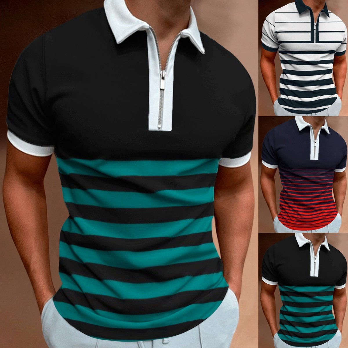 トップス Stripe Open Collar Short Sleeve Shirt L Cotton Linen Open Collar Shirt | Short Sleeve | Striped | UNIQLO US