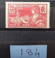 timbre france neuf année 1924 n° 184
