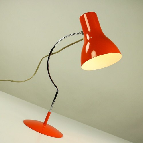 Tisch Leuchte Josef Hurka Napako Lampe Orange Modell 0521 Vintage 60er 70er - Bild 2 von 12