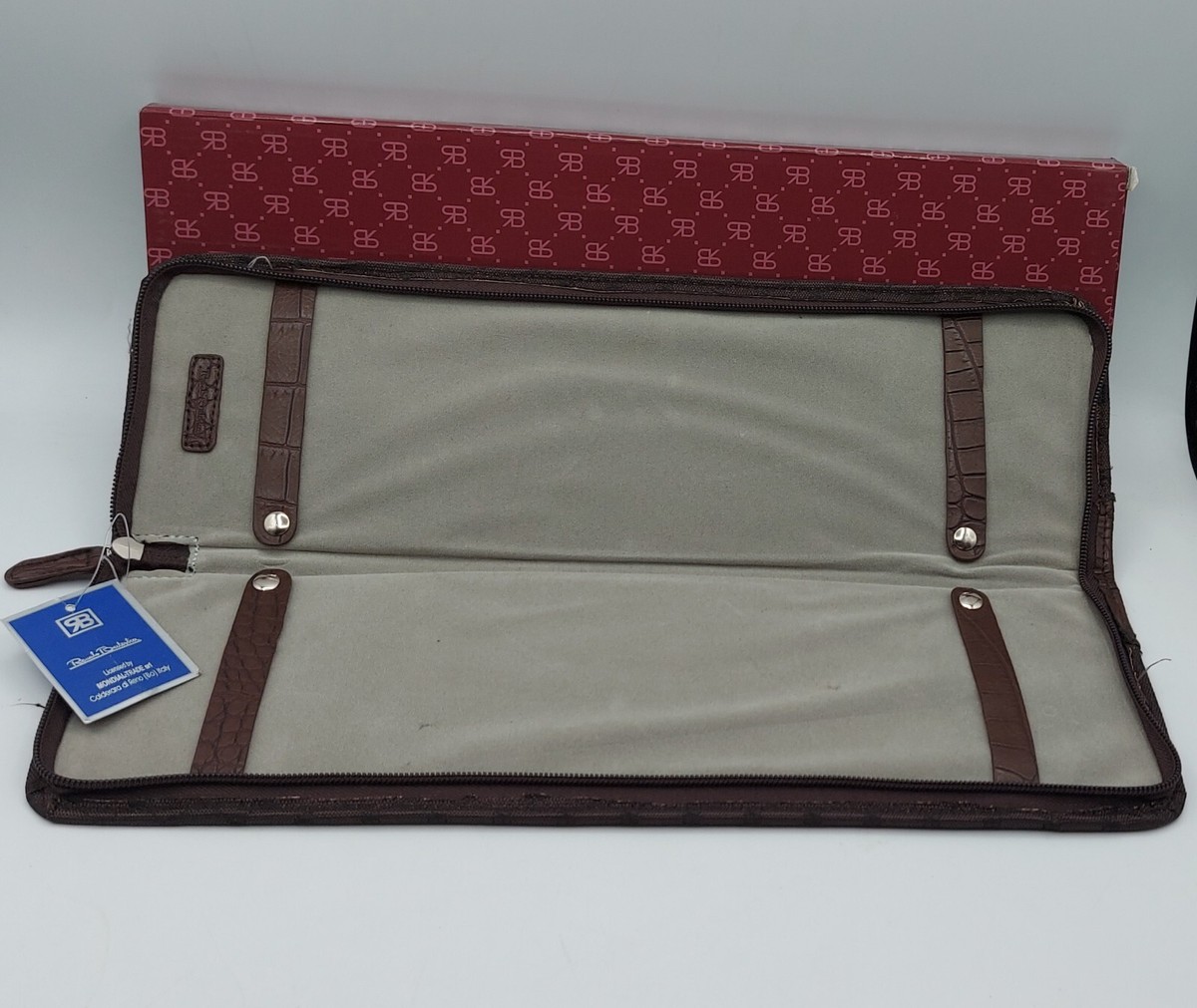 Porta Cravatte da viaggio RENATO BALESTRA DK BROWN NUOVO