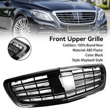 K&uuml;hlergrill Schwarz f&uuml;r Mercedes S-Klasse W222 S500 550 S600 14-20 ohne ACC