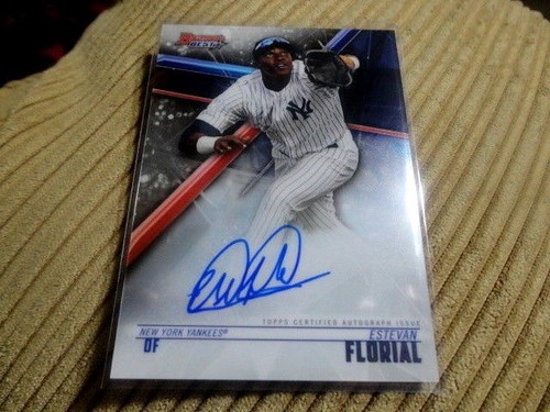2018 BOWMANS BEST AUTO ESTEVAN FLORIAL NY YANKEES PROSPECT ROOKIE