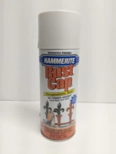 Hammerite Rust Cap Smooth Flat White 42270 Finish Spray Paint 12oz Spray Can