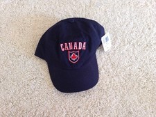 Kids Canada Baseball Cap Hat - Navy Blue, Red, White