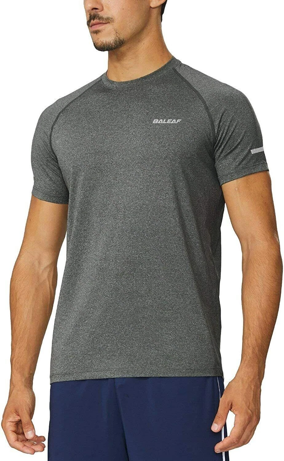 BALEAF Men's Quick Dry Short Sleeve T-Shirt Sun Protection Running Workout NWT