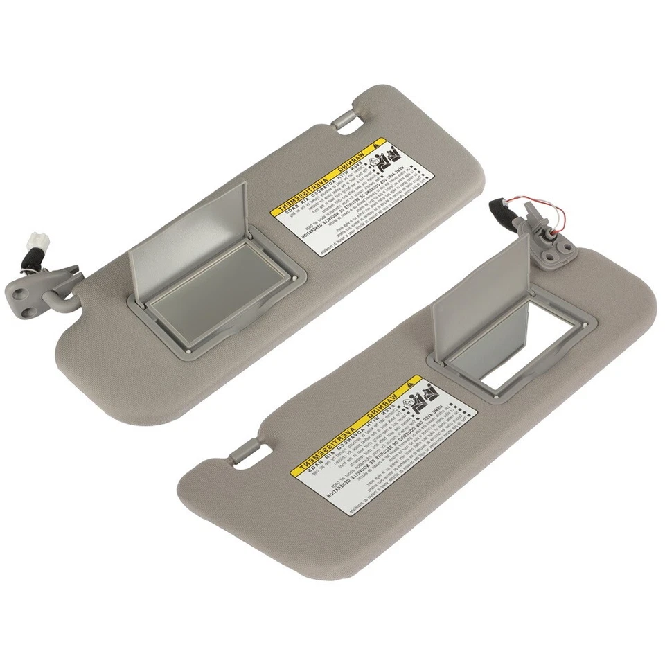Pair Right Left w/Light Gray Sun Visor For Hyundai Sonata 2006-2008 with Sunroof Foto 3 de 4
