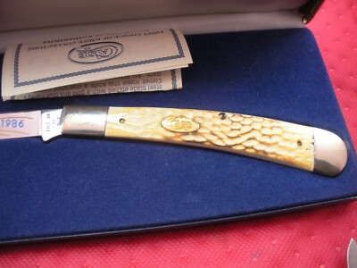1986 CASE LTD EDIT HALLEY'S COMET BANANA TRAPPER KNIFE # W6151 SS