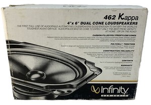 (2) Infinity Car Audio 462 Kappa 4"x6" Dual Cone Loudspeakers Audiophiles - READ