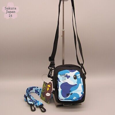 BAPE A Bathing Ape ABC Mini Shoulder Bag M Camo Blue with 2 BAPE A Bathing Ape ABC Mini Shoulder Bag M Camo Blue with 2