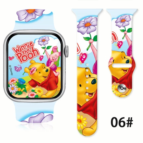 Winnie the Pooh Wristwatch Bands Cartoon Silicone Watch Band for Apple Watch - Picture 11 of 38
