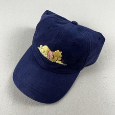 Vintage Disney Winnie The Pooh Hat Cap Strapback Navy Blue Twill Cartoon 90s