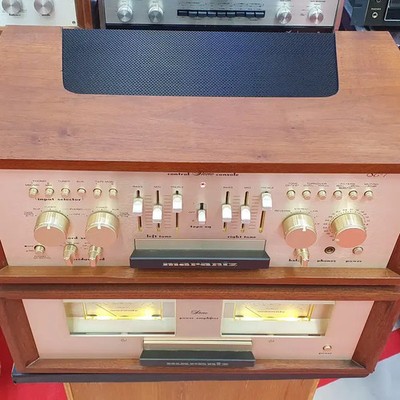 Marantz SM-7 Power Amplifier & SC-7 Preamp with Original Wood Case