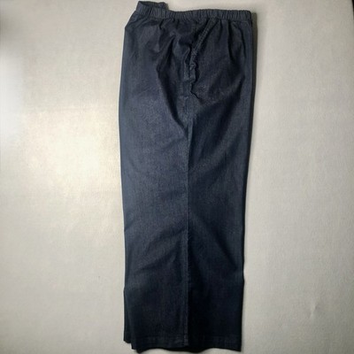 WOMAN WITHIN Pants Jeans Size 36W 6XL Pull on Pockets Dark Wash 