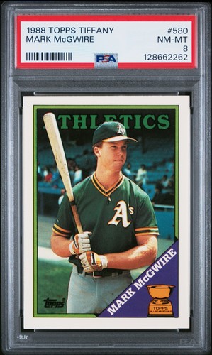 1988 Topps Tiffany  Mark McGwire  PSA 8  Oakland Athletics  St. Louis Cardinals