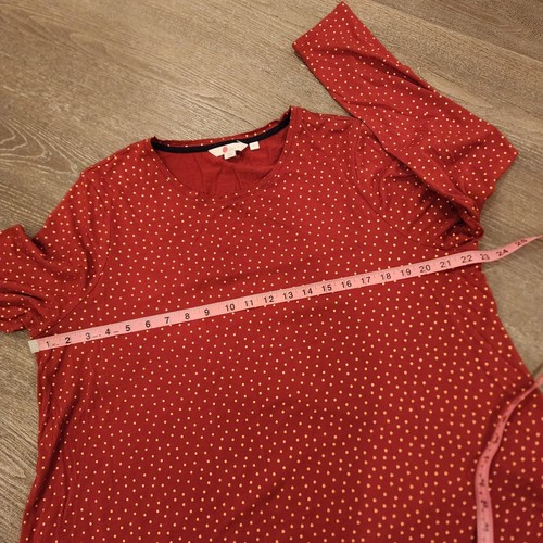 Boden Sabrina Swing Top XL Tunika Tee rost gold metallic gepunktet langarm - Bild 12 von 12