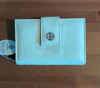 Gianni Bernini Wallet Off White Soft Core Framed Organizer Leather