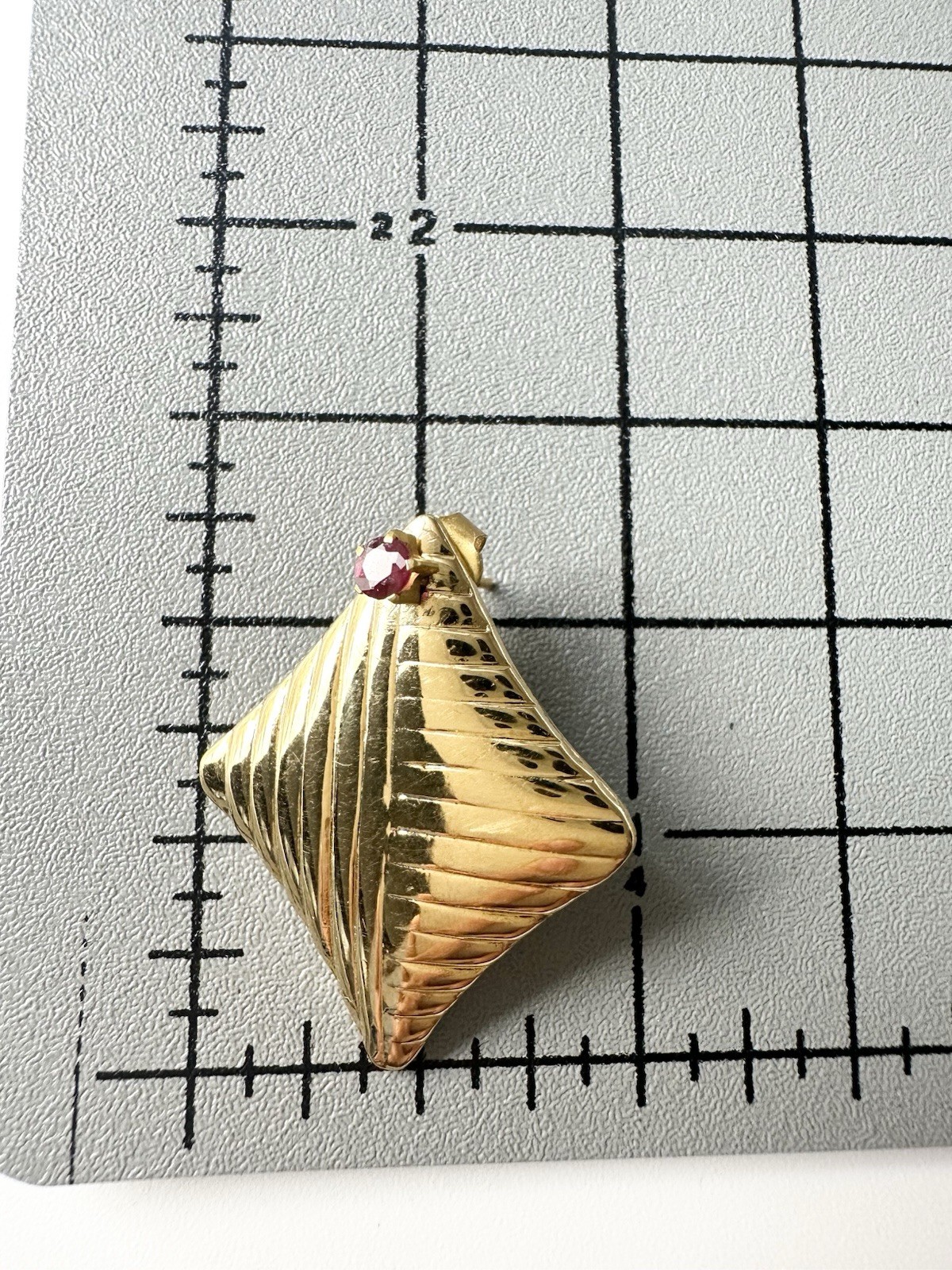 Gold Plated Genuine Ruby Earring Jackets - image 6