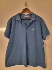 Lacoste Polo Shirt Mens 2X-Large Blue 100 Cotton Short Sleeve Collared