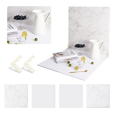 2 PCS Boards Photo Backdrop 2 Marbles Texture for Flat Lay, Food Photography ...