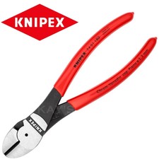 Knipex High Leverage Diagonal Side Cutters 180mm 7" Wire Cable Cutting 74 01 180