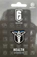 TOM CLANCY RAINBOW 6 SIX SIEGE HEALTH OPERATOR ICON PIN BADGE UBISOFT R6 NEW!