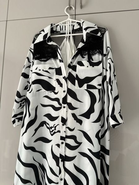 Women Dress Black Cotton 42