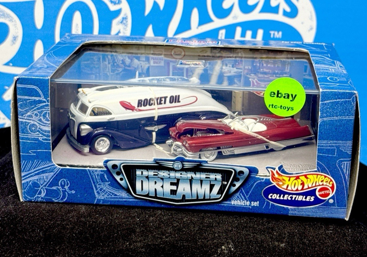 Hot Wheels Designer Dreamz Vehicle 2-Car Set Rocket Oil Bizarro