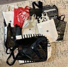 Lululemon Reusable Bag Tote Shopping Bags Different Sizes QTY 9