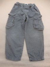 Zara Size 8 Boys Gray Pull Om Pockets Casual Comfy Everyday Cargo Pants 574
