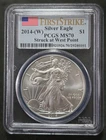 2014 (W) $1 American Silver Eagle MS70 PCGS (FirstStrike®) West Point