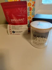 Beauty Society Brilliant Gummies ACAI Berry  New Sealed Memory Exp 2/26 ☆BONUS☆ 