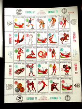 1971 EXFICALLI SPORTS LARGE SHEET VF MNH SHEET IS FOLDED! COLOMBIA (K10)