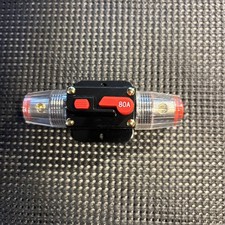 12-24V DC 80A Fuse Holder Resettable Inline Circuit Breaker Inverter...