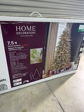 7.5 Ft Grand Duchess FULL FLOCKED Twinkling Balsam LED Christmas Tree BRAND NEW