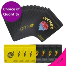 100x Small Mylar Bags 3.5g | Smell Proof & Reusable | For Herbs & Spices