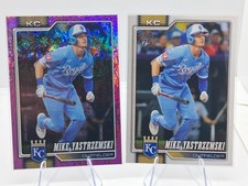 2026 Topps Mike Yastrzemski #242 Pink Purple Sand Glitter Foil Royals W/ Base